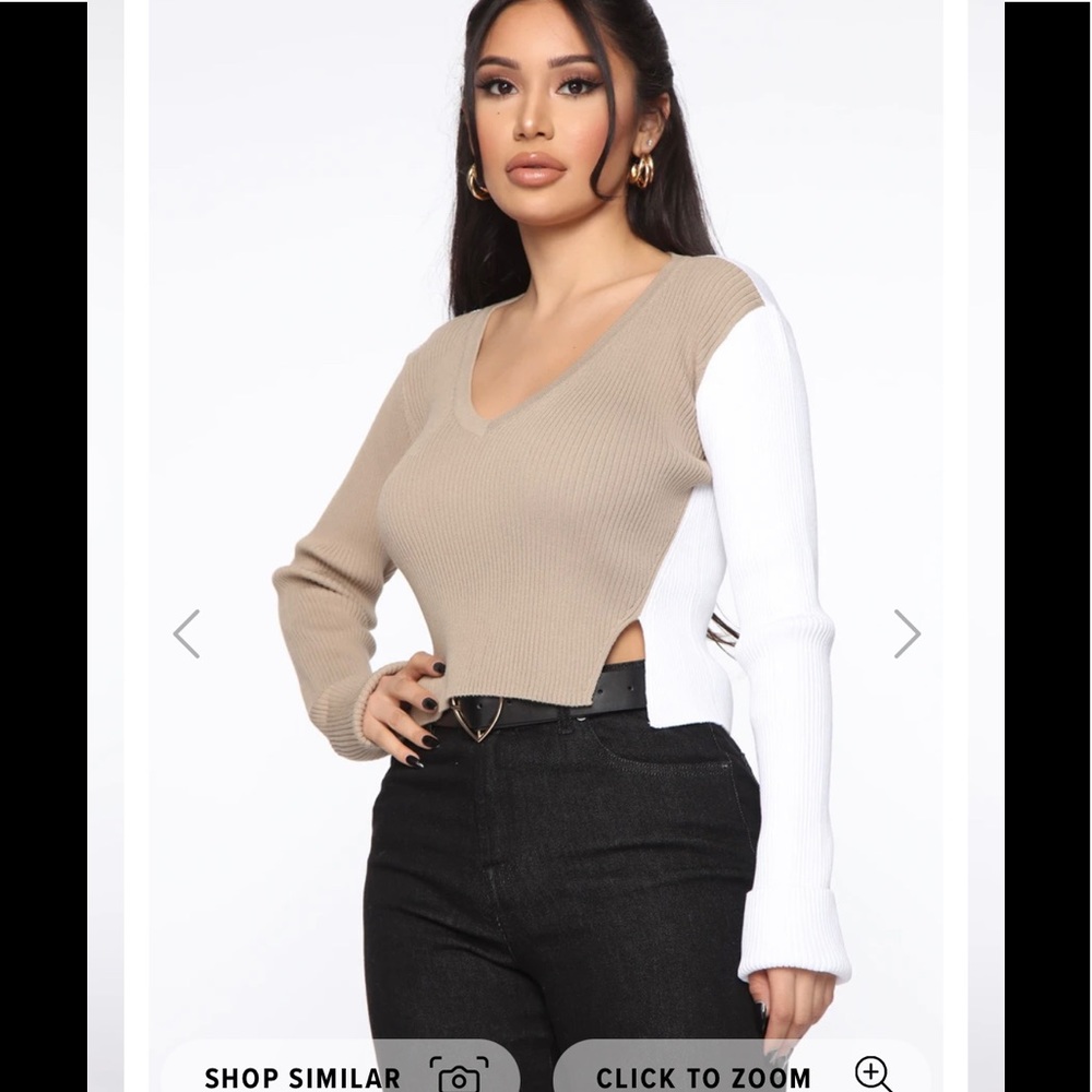 Fashion Nova Color block sweater